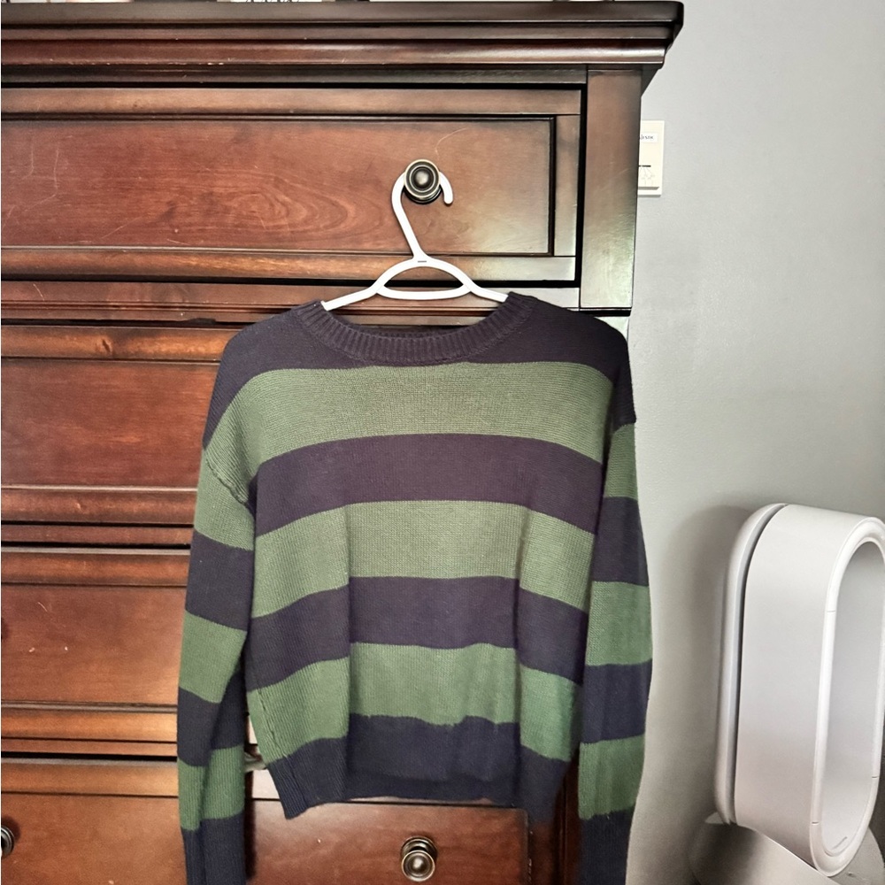 Striped Green and Black Sweater